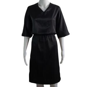 Metrostyle Black Satin Dress Size 8